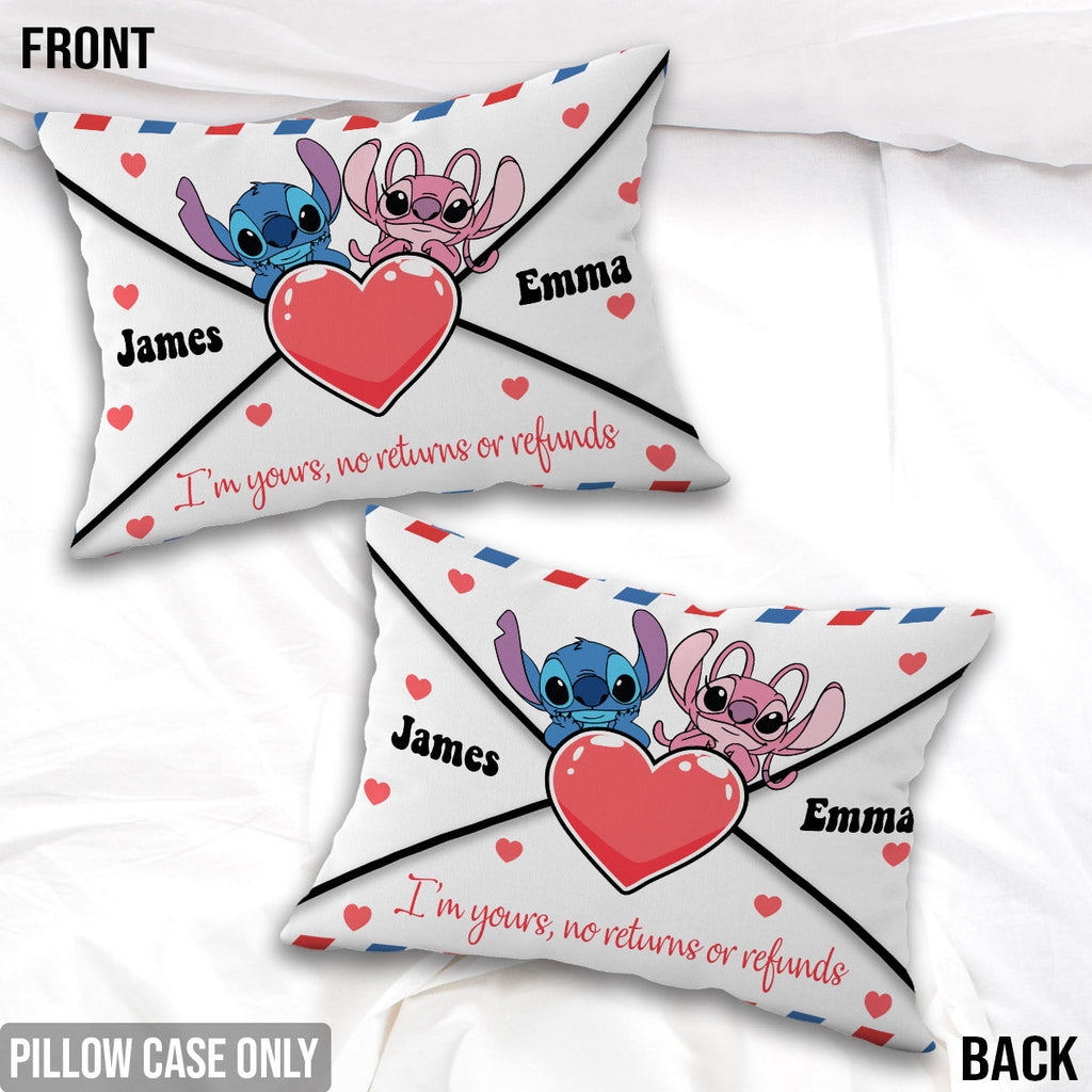 Personalized Ohana Love Letter Pillow Cover Custom Names Gift Rectangle Pillow Cover GradoCreations