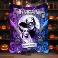 Personalized Halloween Couple Blanket Custom Names Gift Blanket GradoCreations