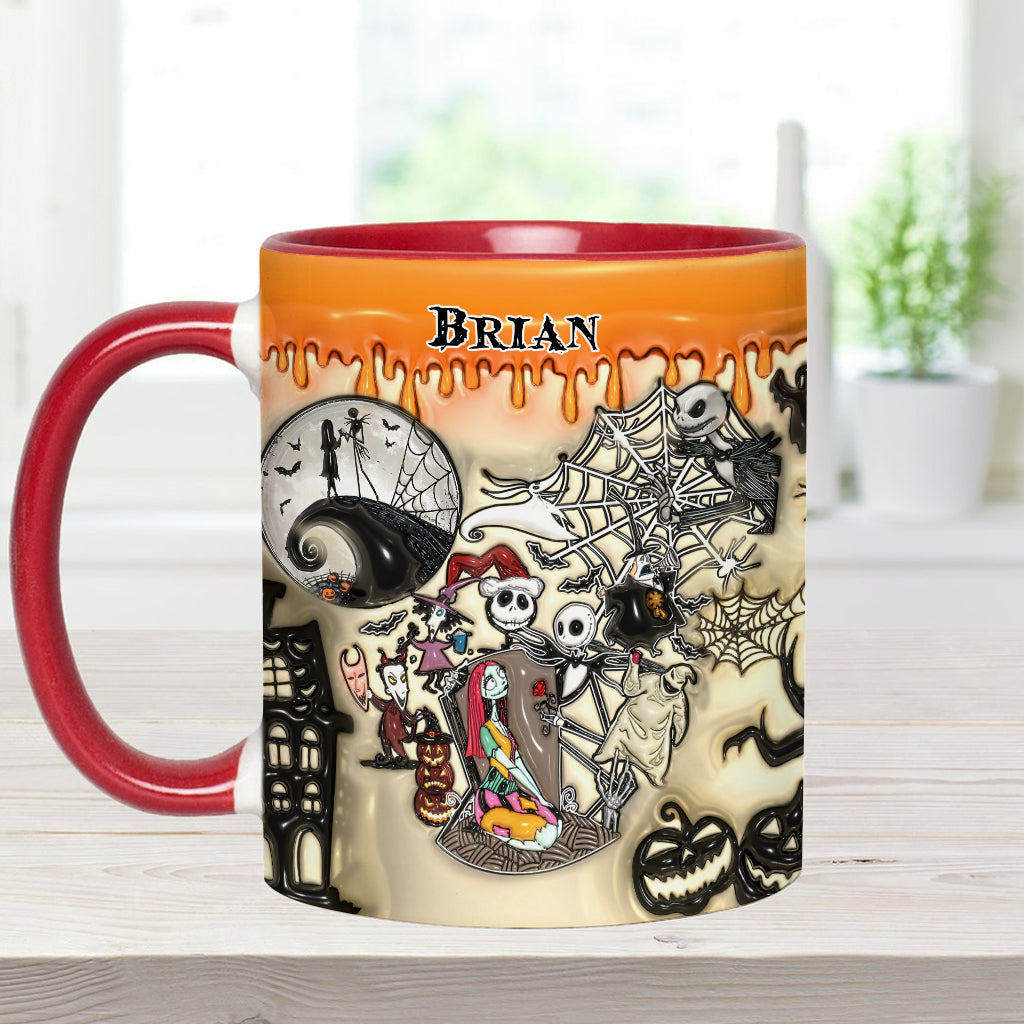 Personalized Halloween Accent Mug Custom Name Gift Idea Accent Mug GradoCreations