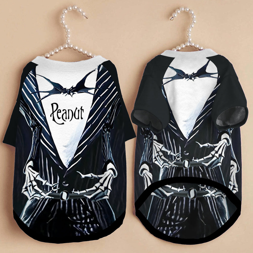 Personalized Skellington Dog Shirt Custom Pet Costume Pet Shirt GradoCreations