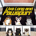Personalized Star Trek Cat Doormat Custom Name Gift for Pet Lovers Doormat GradoCreations