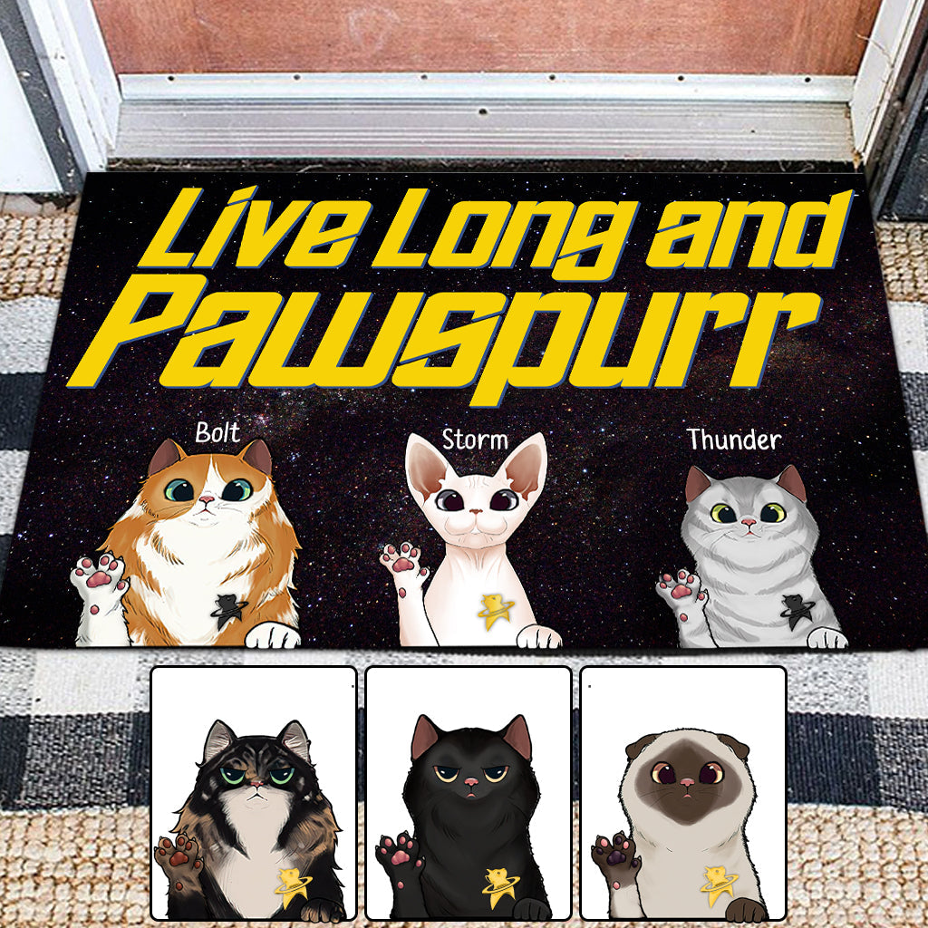 Personalized Star Trek Cat Doormat Custom Name Gift for Pet Lovers Doormat GradoCreations
