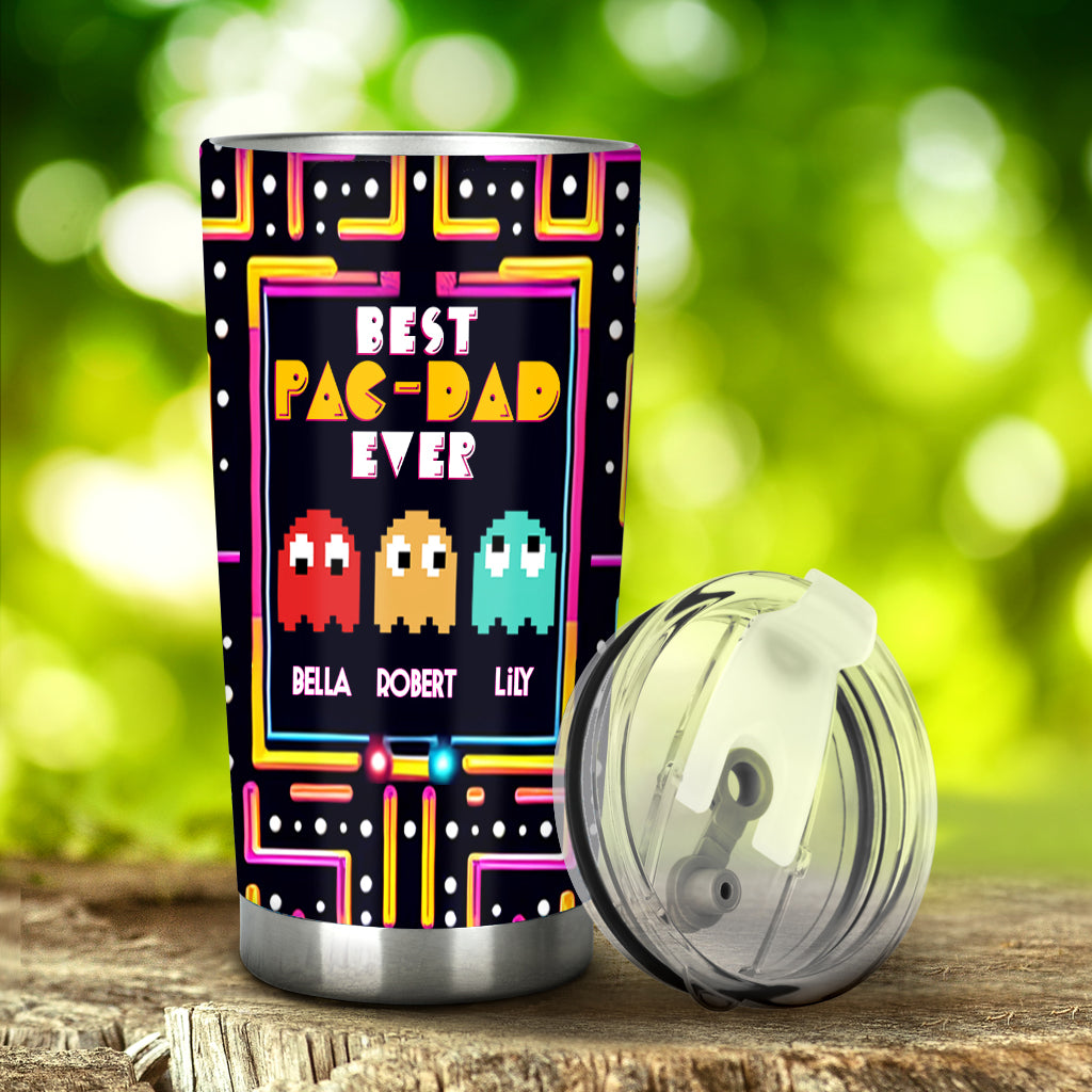 Personalized Best Pac-Dad Ever Tumbler Custom Name Gift for Dad Tumbler GradoCreations