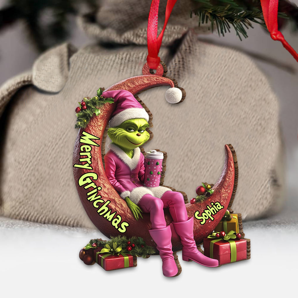 Personalized Grinch Christmas Ornament Custom Name Gift Ornament GradoCreations