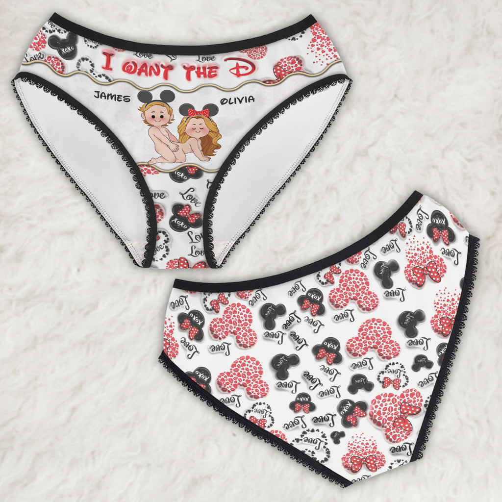 Personalized Lace Border Women's Briefs Custom Name Gift for Her Lace Border Women Briefs GradoCreations