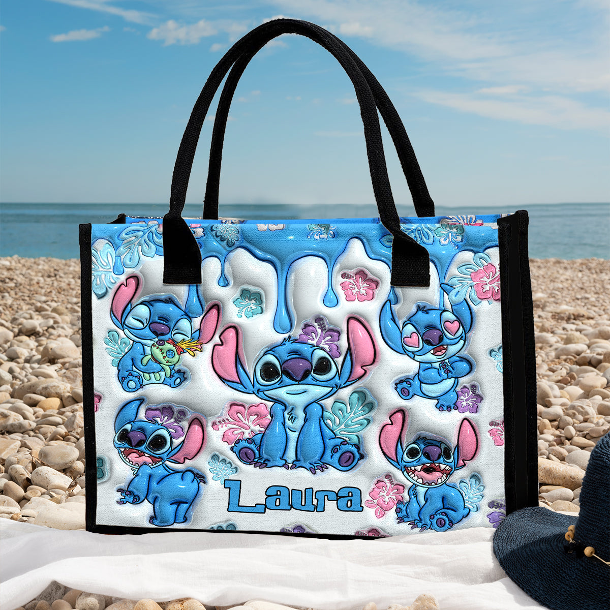 Personalized Ohana Canvas Tote Bag Custom Name Gift for Mom Canvas Tote Bag GradoCreations