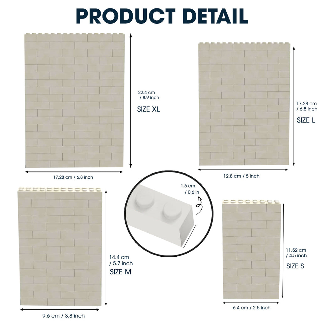 Personalized Dadalorian Building Block Gift for Dad - Custom Name Decor One-sided Rectangle Building Brick Blocks GradoCreations