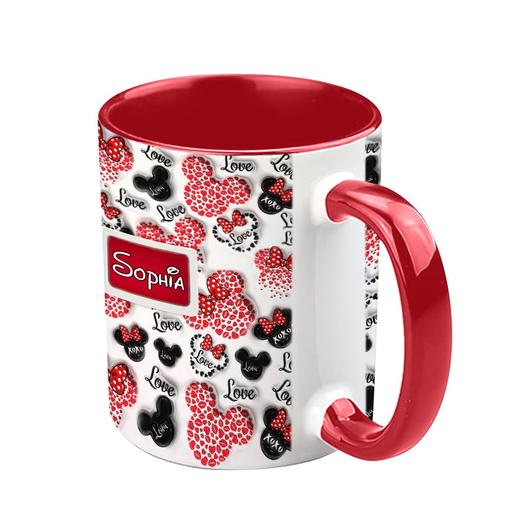 Personalized Mouse Accent Mug Custom Name Gift for Her Accent Mug GradoCreations