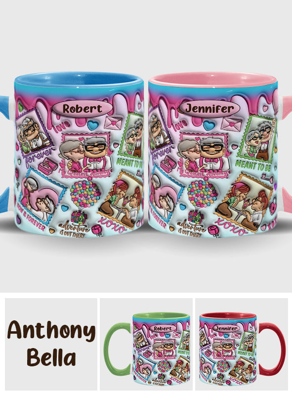 Personalized Two-Tone Accent Mug Custom Name Gift for Couples Accent Mug GradoCreations