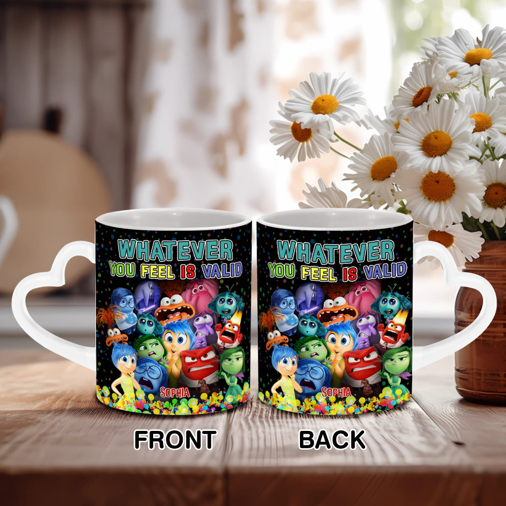 Personalized Heart Handle Mug Custom Name Gift for Loved Ones Heart Handle Mug GradoCreations