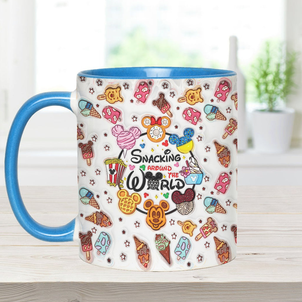 Personalized Snacking Around the World Accent Mug Gift for Mom Accent Mug GradoCreations