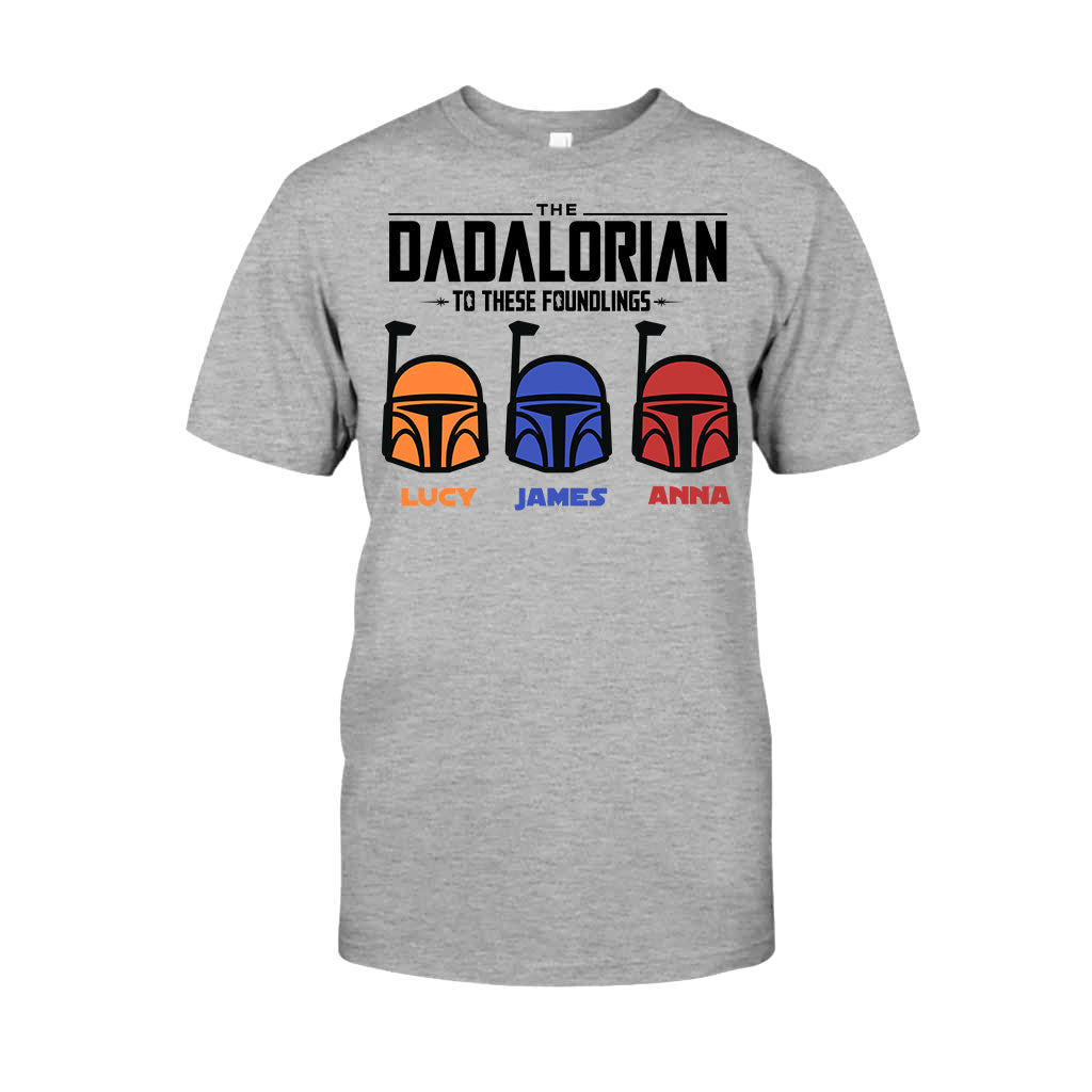 Personalized Dadalorian T-Shirt & Hoodie Gift for Dad | Custom Family Names T-shirt & Hoodie GradoCreations