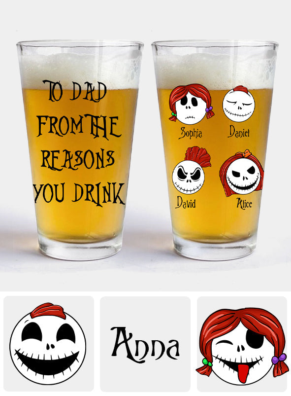 Personalized Beer Glass for Dad Custom Name Gift Idea Beer Glass GradoCreations