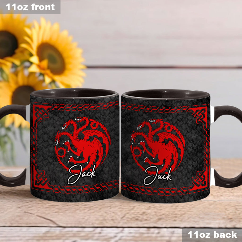 Personalized Accent Mug with Dragon Design for Coffee Lovers Accent Mug GradoCreations