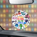 Personalized Acrylic Car Ornament It's Ok To Feel All The Feels Gift for Christmas Car Ornament GradoCreations