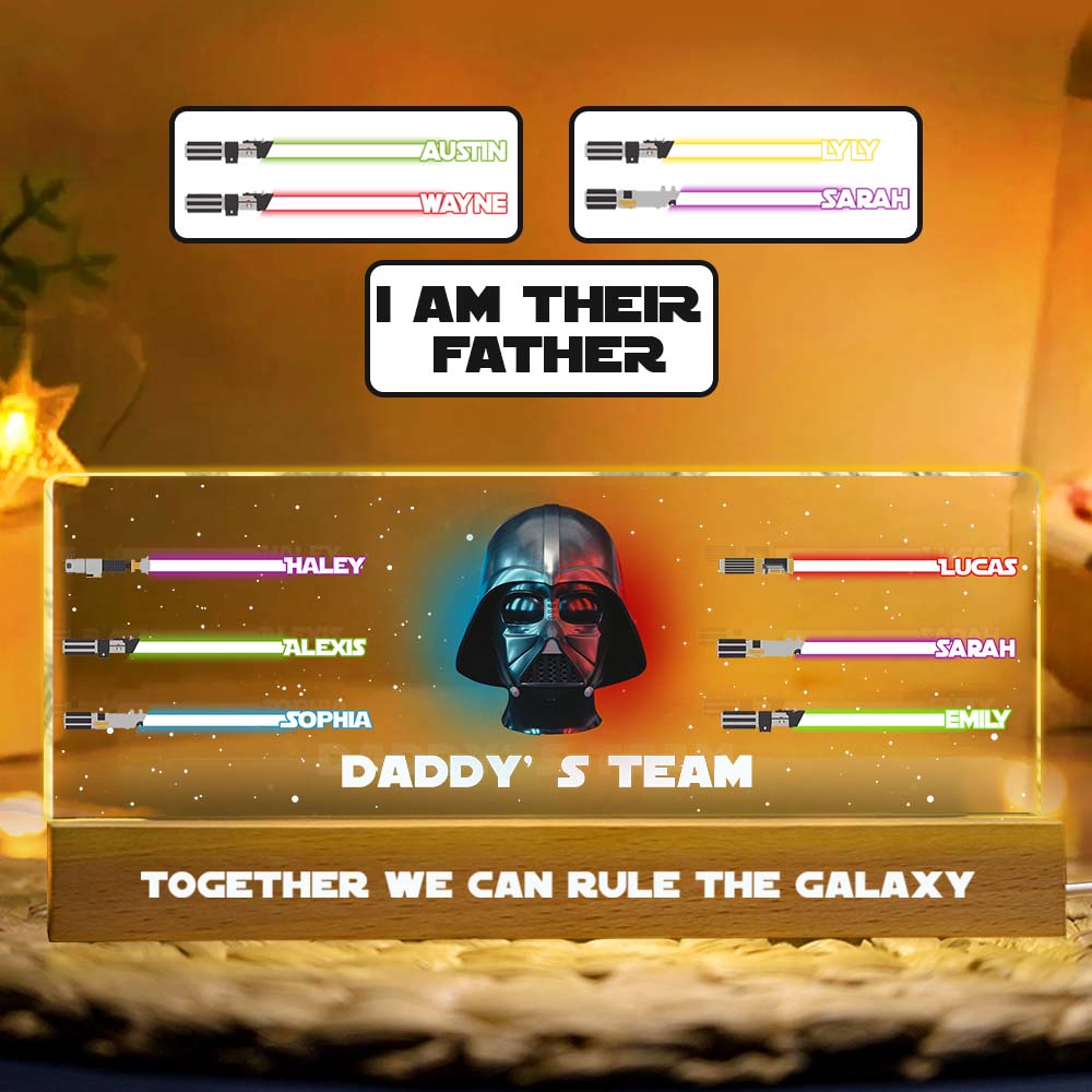Personalized LED Night Light - Custom Star Wars Gift for Dad Custom LED Night Light GradoCreations
