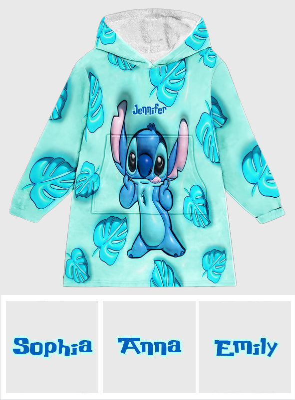 Personalized Ohana Blanket Hoodie Custom Name Gift for Family Blanket Hoodie GradoCreations
