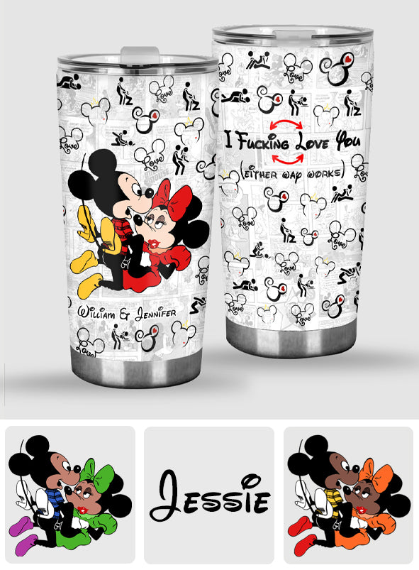 Personalized I Love You Mouse Couple Tumbler Custom Name Gift Tumbler GradoCreations