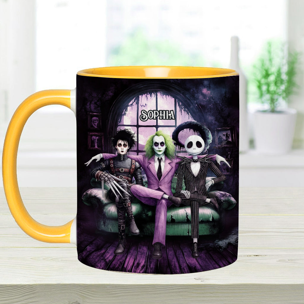 Personalized Accent Mug with Custom Name for Halloween Gift Accent Mug GradoCreations