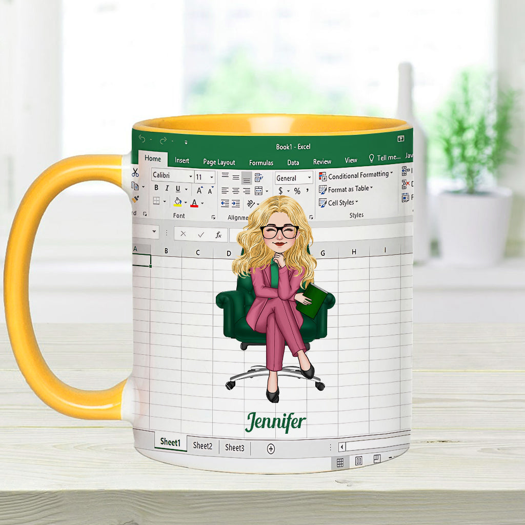 Personalized Accent Mug Custom Colleague Gift with Name Accent Mug GradoCreations