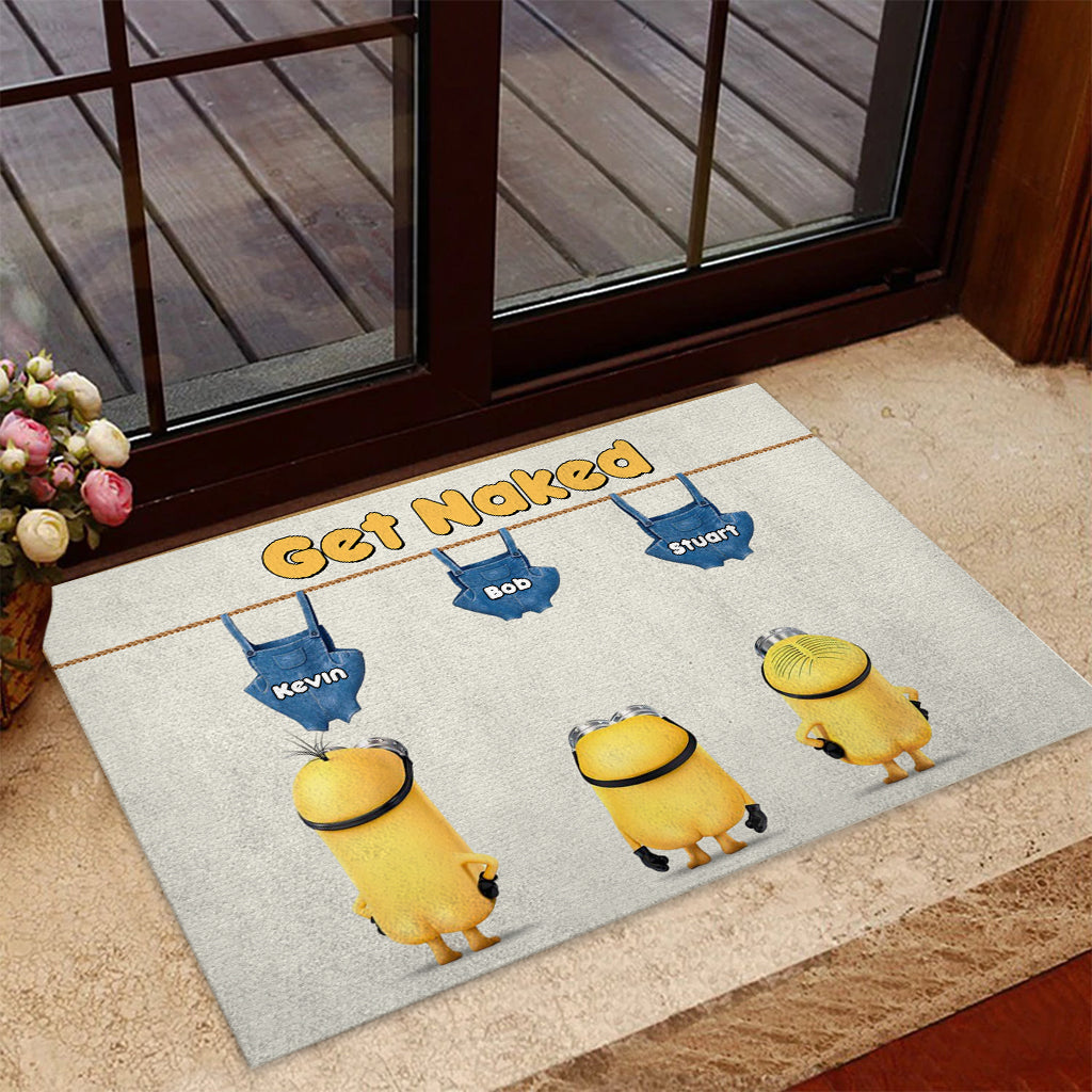 Personalized Get Naked Doormat with Custom Names | Fun Gift for Family Doormat GradoCreations
