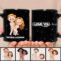 Personalized Black Coffee Mug Custom Couple Names Gift Idea Mug GradoCreations