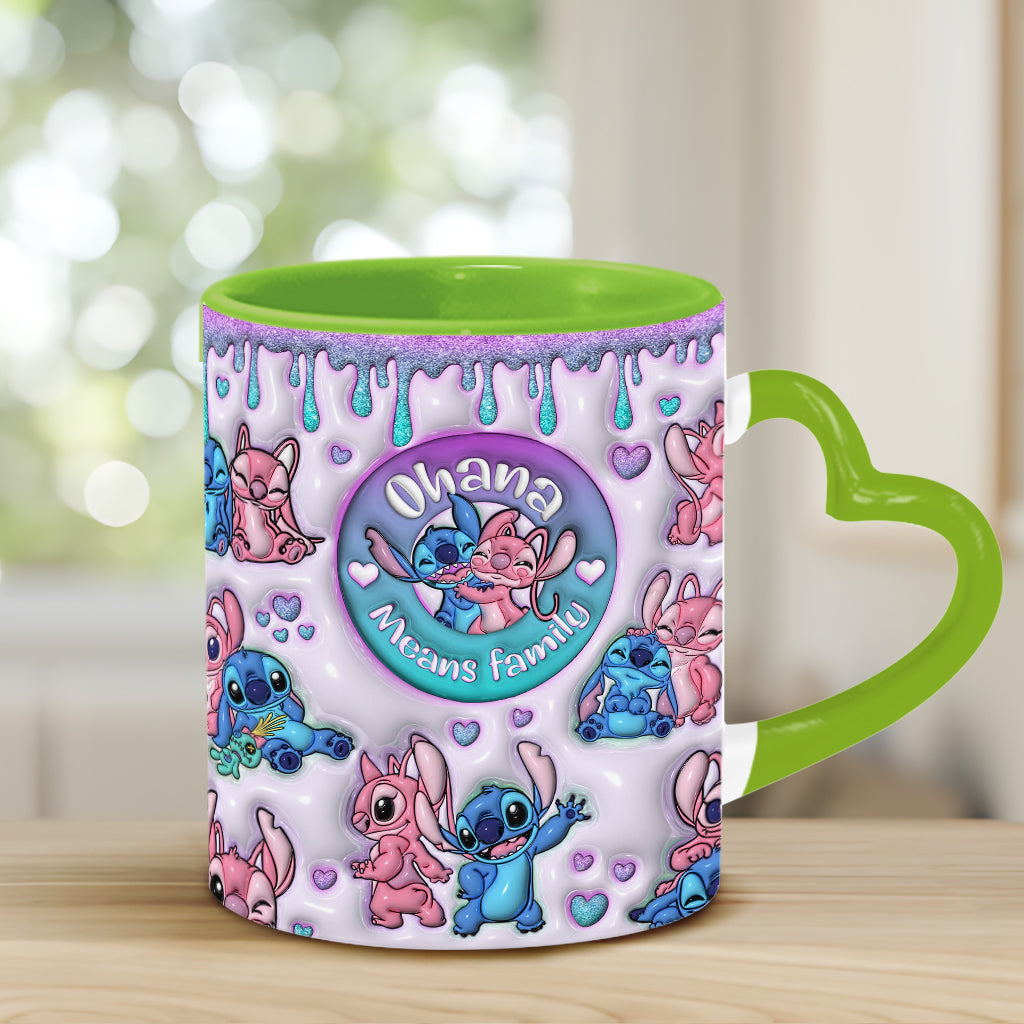 Personalized Heart Handle Mug Ohana Means Family Gift Heart Handle Mug GradoCreations