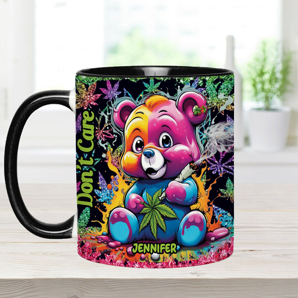 Personalized Don't Care Bear Weed Accent Mug Custom Name Gift Accent Mug GradoCreations