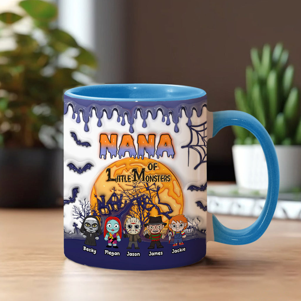 Personalized Halloween Mug for Grandma of Little Monsters Accent Mug GradoCreations