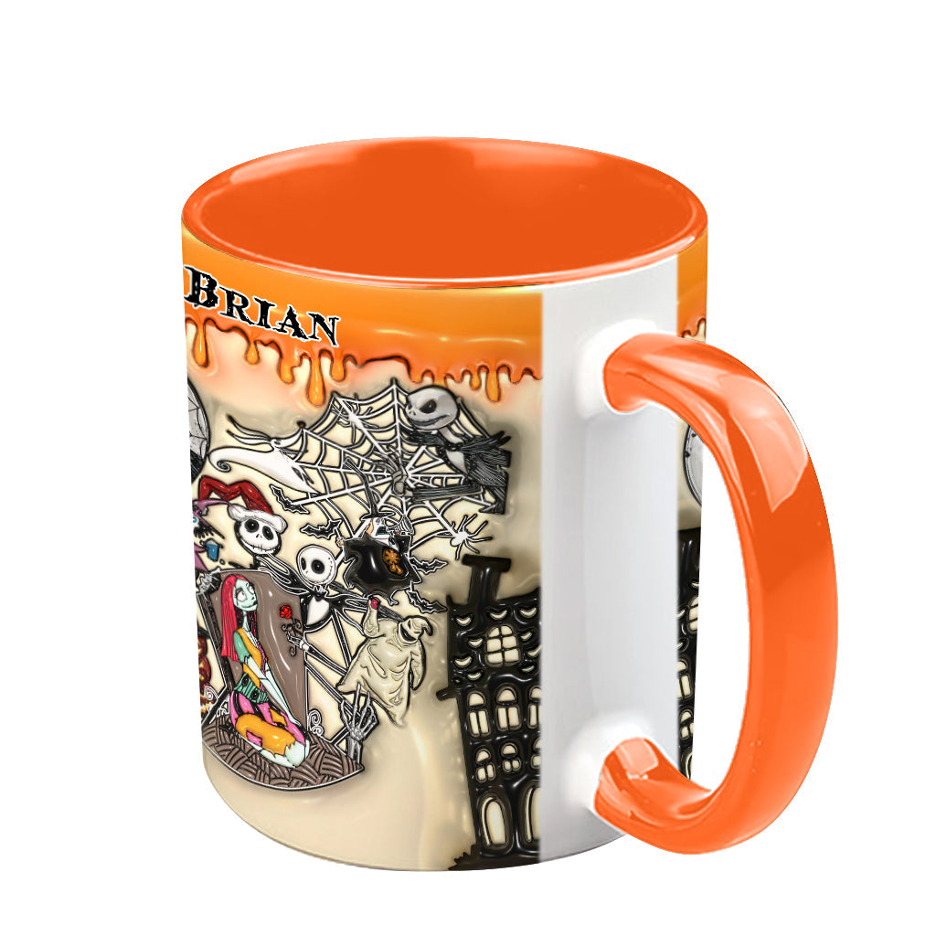 Personalized Halloween Accent Mug Custom Name Gift Idea Accent Mug GradoCreations