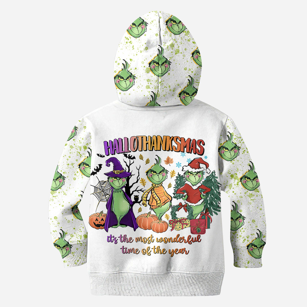 Personalized Grinch Hoodie and Leggings Set for Christmas Gift Hoodie & Leggings GradoCreations
