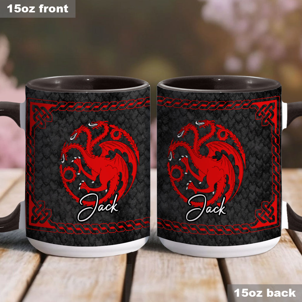 Personalized Accent Mug with Dragon Design for Coffee Lovers Accent Mug GradoCreations