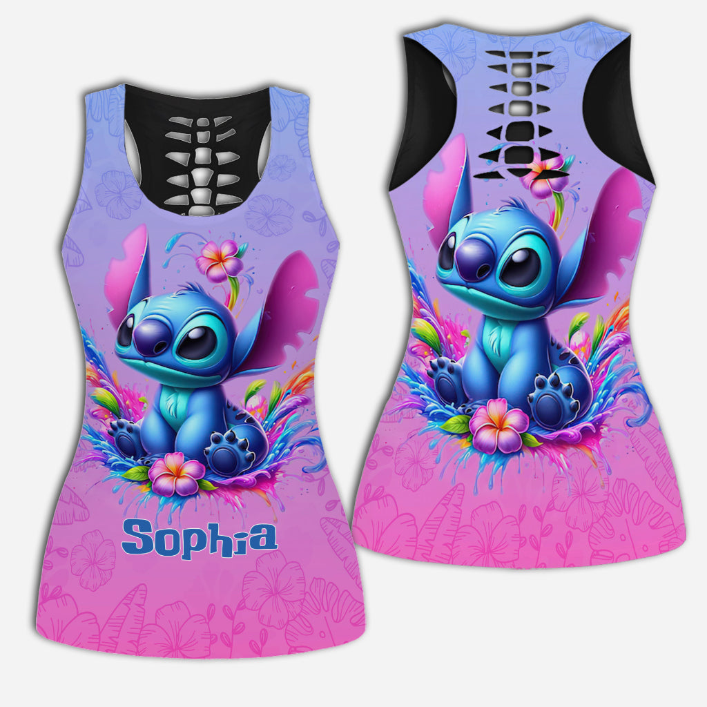 Personalized Ohana Hollow Tank Top & Women Shorts Gift for Kids Hollow Tank Top & Women Shorts GradoCreations