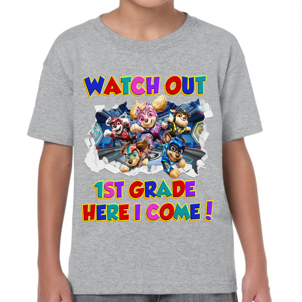 Personalized Kids T-Shirt with Watch Out Design for Back to School Kid Shirt GradoCreations