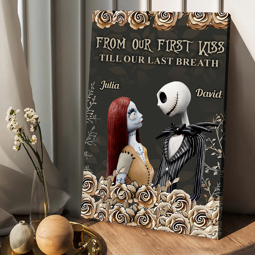 Personalized Nightmare Canvas Art for Couples Custom Name Gift Canvas And Poster GradoCreations