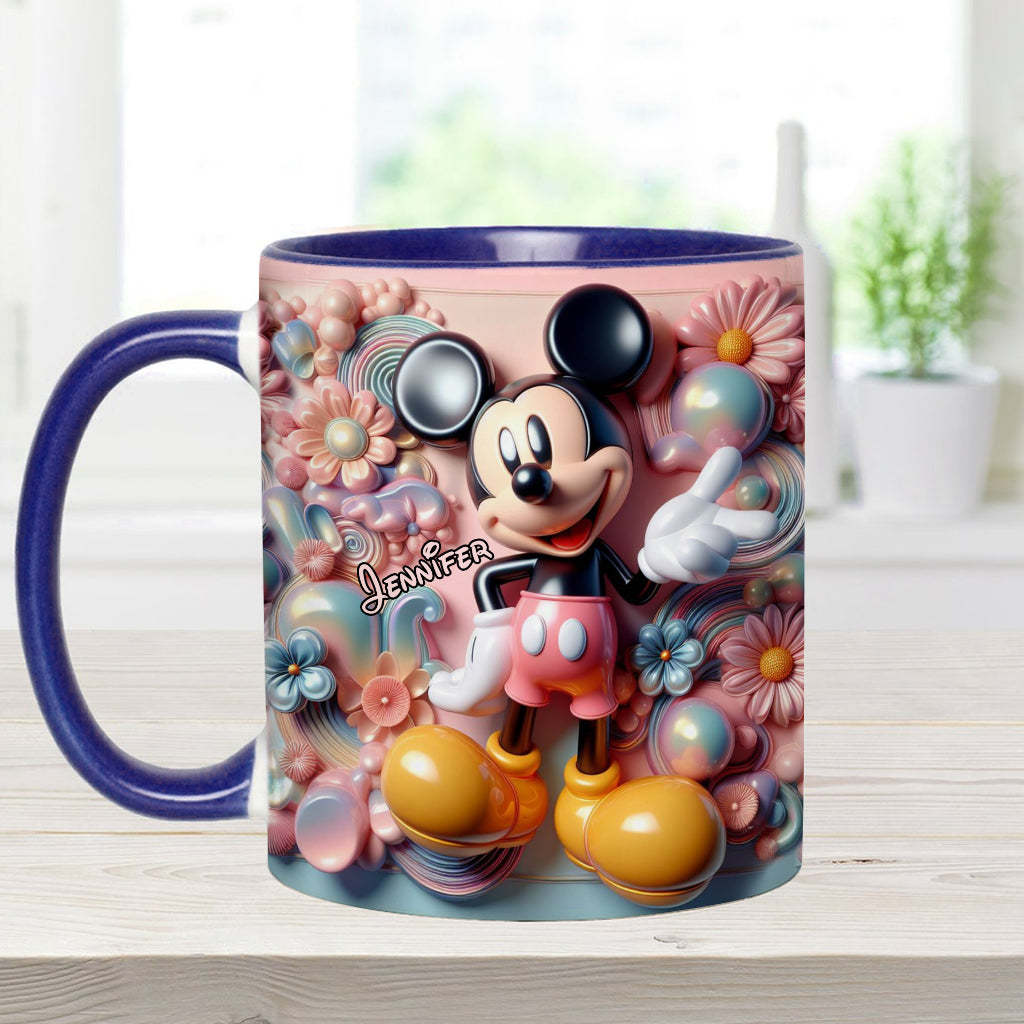 Personalized Ceramic Accent Mug with Magical Mouse Design for Christmas or Birthday Accent Mug GradoCreations