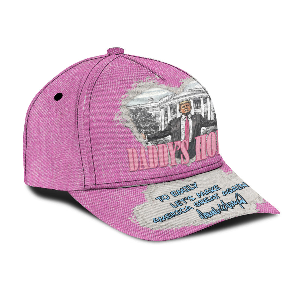 Personalized Classic Cap Daddy's Home Custom Name Gift for Dad Classic Cap GradoCreations
