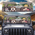 Personalized Dog Car Sunshade Custom Name Gift for Dog Lovers Car Sunshade GradoCreations