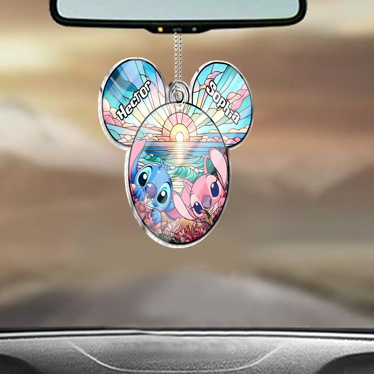 Personalized Ohana Car Ornament Custom Name Gift for Mom/Dad One-sided Custom Shaped Car Ornament GradoCreations