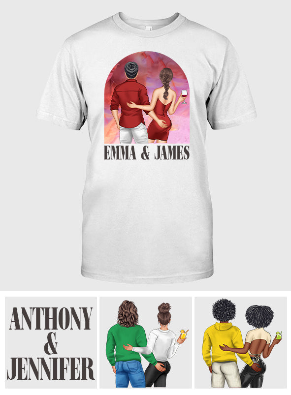 Personalized Couple T-Shirt & Hoodie Unique Gift for Anniversary or Valentine's Day T-shirt & Hoodie GradoCreations