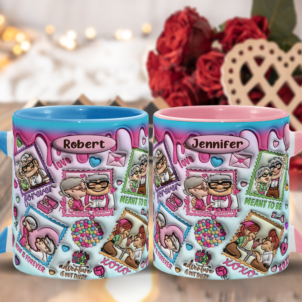 Personalized Two-Tone Accent Mug Custom Name Gift for Couples Accent Mug GradoCreations