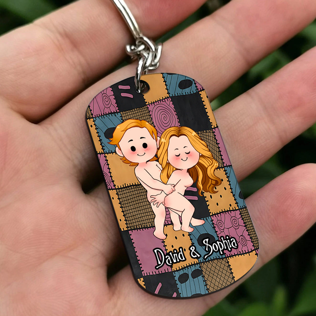 Personalized Stainless Steel Keychain Unique Couple Gift Custom Name for Anniversary Stainless Steel Keychain GradoCreations