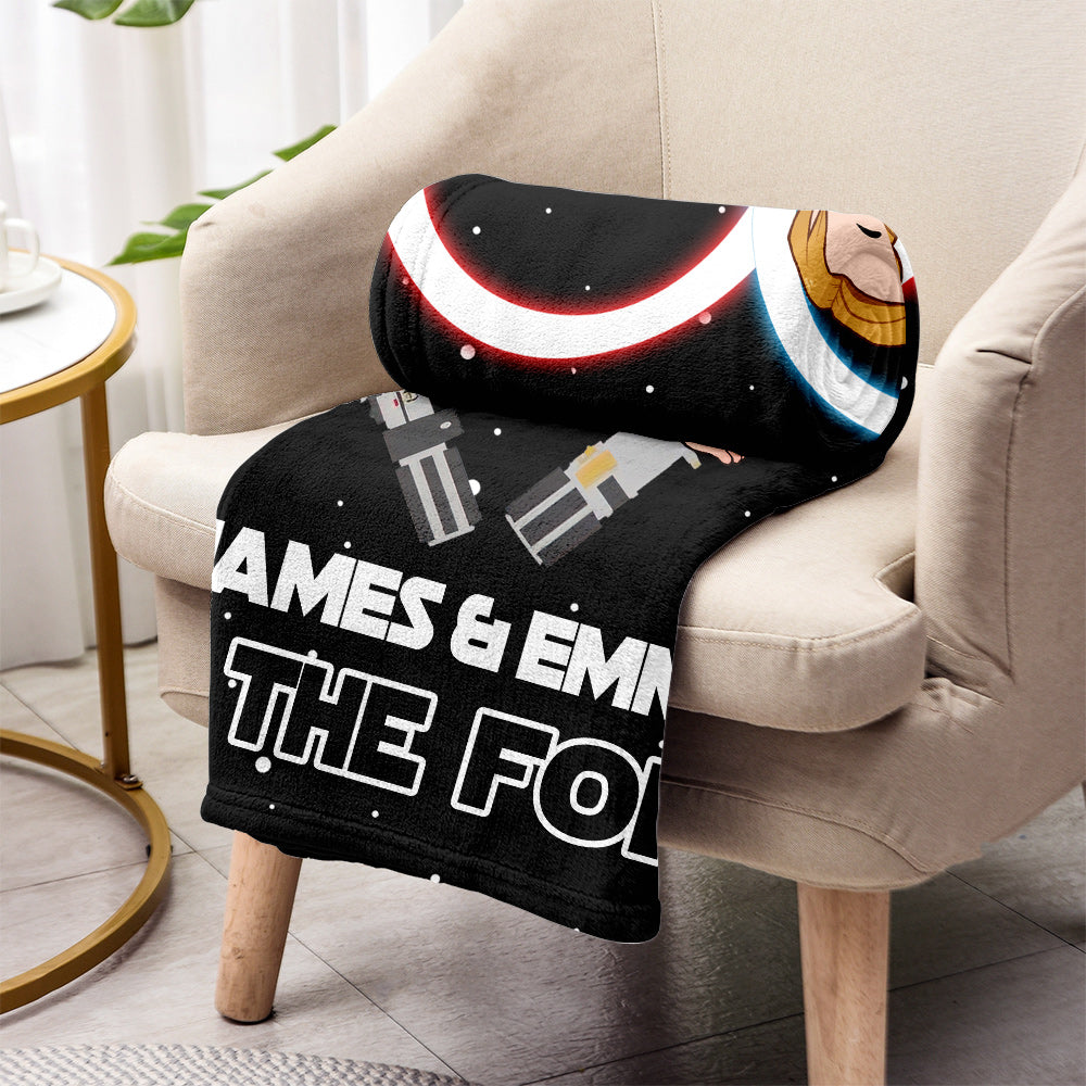 Personalized The Force Blanket Custom Name Romantic Gift Blanket GradoCreations