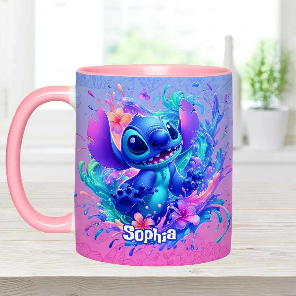 Personalized Ohana Accent Mug Custom Name Gift for Mom Accent Mug GradoCreations