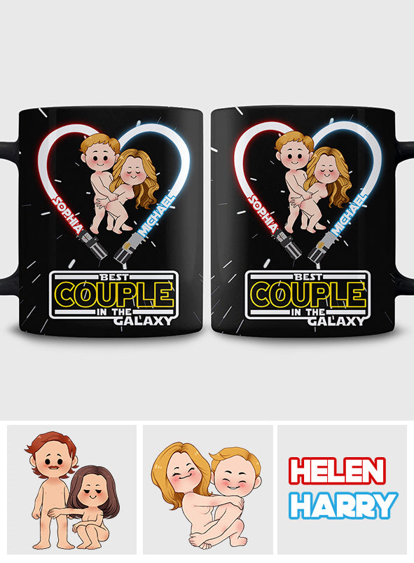 Personalized Couple Mug Custom Names Best Couple in the Galaxy Gift Mug GradoCreations