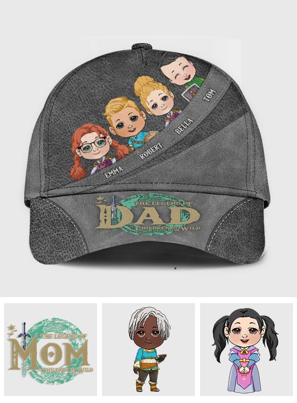Personalized Classic Cap for Dad & Mom with Family Design Classic Cap GradoCreations