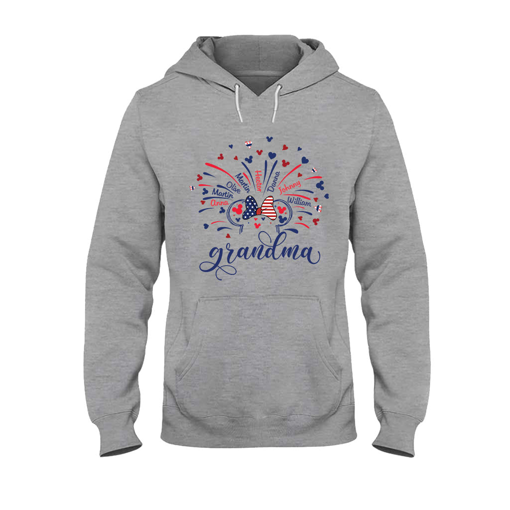 Personalized Firework Mouse T-shirt & Hoodie for Family | 4th of July Gift T-shirt & Hoodie GradoCreations