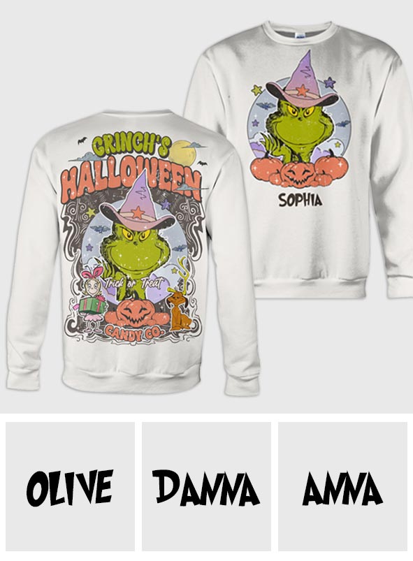 Personalized Grinch Halloween All Over Shirt Fun Costume Gift All Over Shirt GradoCreations