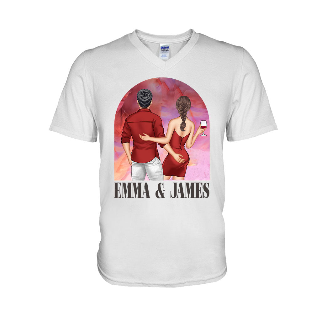 Personalized Couple T-Shirt & Hoodie Unique Gift for Anniversary or Valentine's Day T-shirt & Hoodie GradoCreations