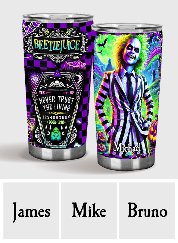 Personalized Beetlejuice Tumbler Custom Name Halloween Gift Tumbler GradoCreations